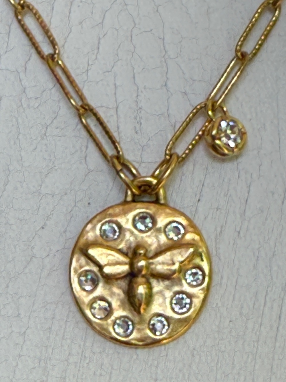 French Honey Bee Charm Necklace - Picture 6 of 6
